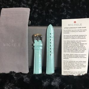MICHELE 18 mm leather strap